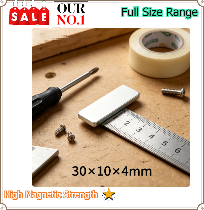 Art Craft Magnet - แม่เหล็กนีโอไดเมียม N35 แรงสูงพิเศษ ขนาด 30x10x4 มม.