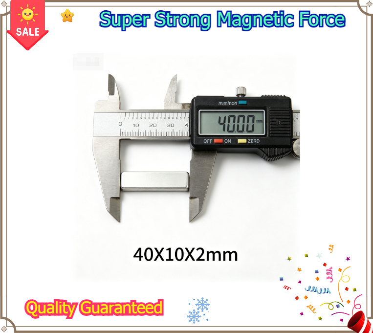 Art Craft Magnet - แม่เหล็กนีโอไดเมียม N35 แรงสูงพิเศษ ขนาด 40x10x2 มม.