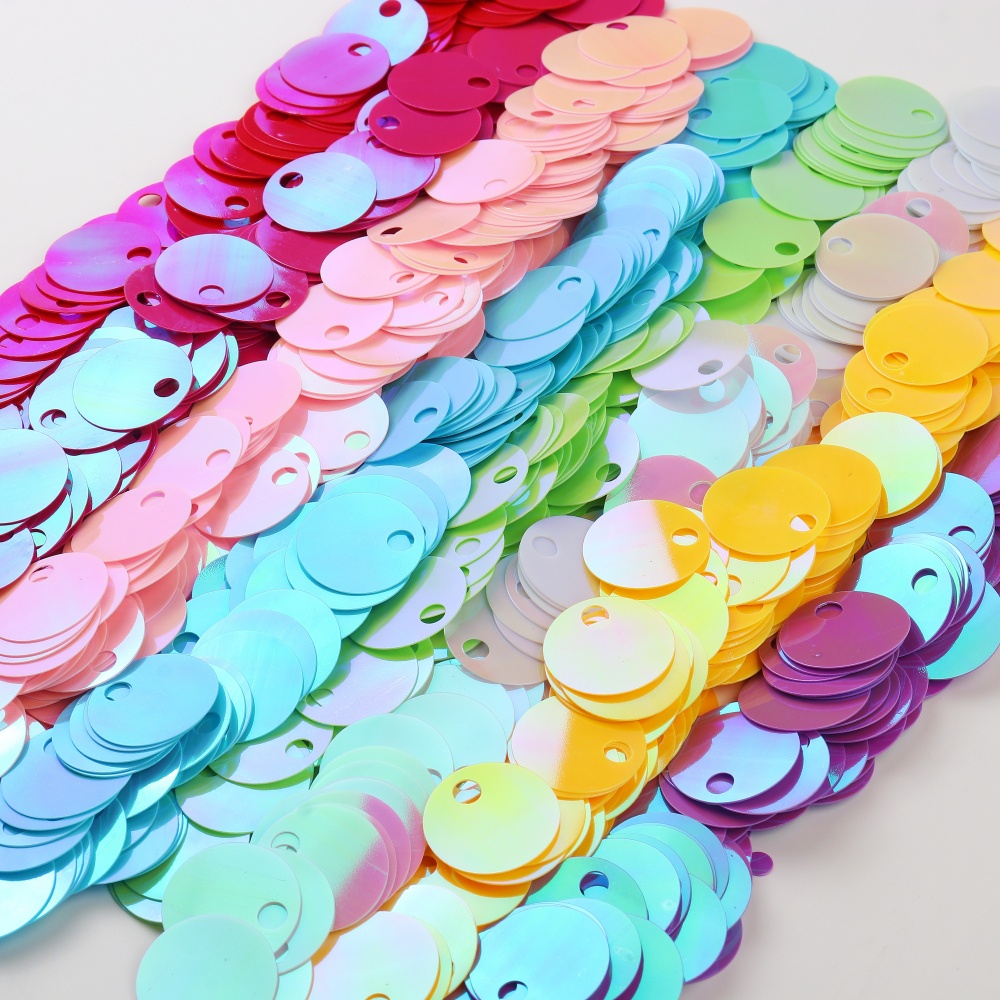 Art Craft Flower Making - เลื่อมกลมโฮโลแกรมรูใหญ่ 10/20/30 มม. สำหรับงาน DIY ทำเครื่องประดับ