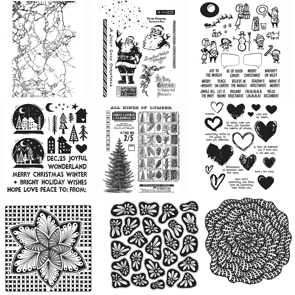 Art Craft Flower Making - ต้นคริสต์มาสดอกไม้ล้างแสตมป์สําหรับ DIY Craft ทําการ์ดอัลบั้มรูป Scrapbooking ตกแต่งแม่แบบแม่พิมพ์ตกแต่งศิลปะ