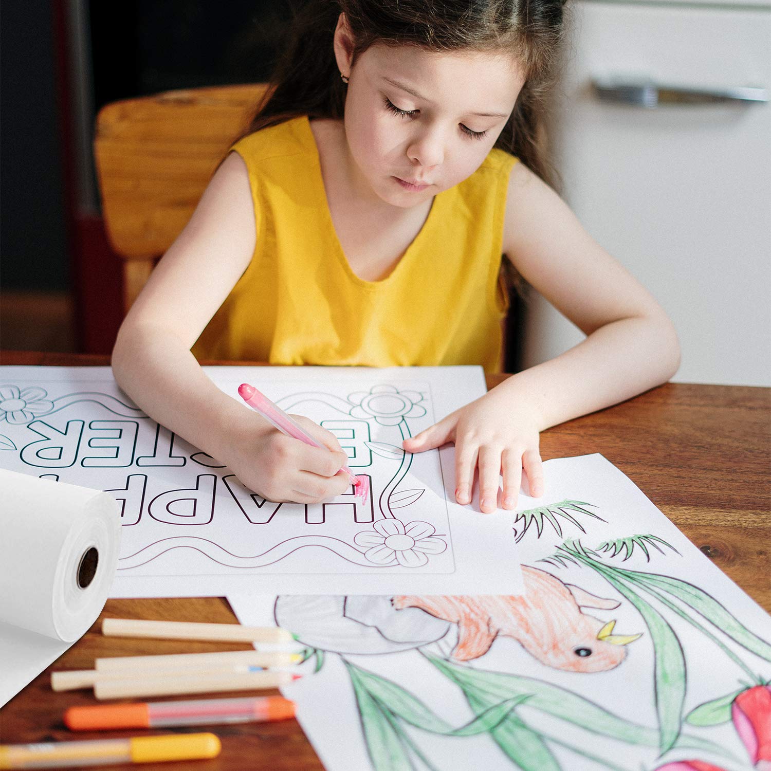 ม้วนกระดาษคราฟท์สีขาว/ดำ/น้ำตา - Art Craft Birthday Party บทวิจารณ์และราคา