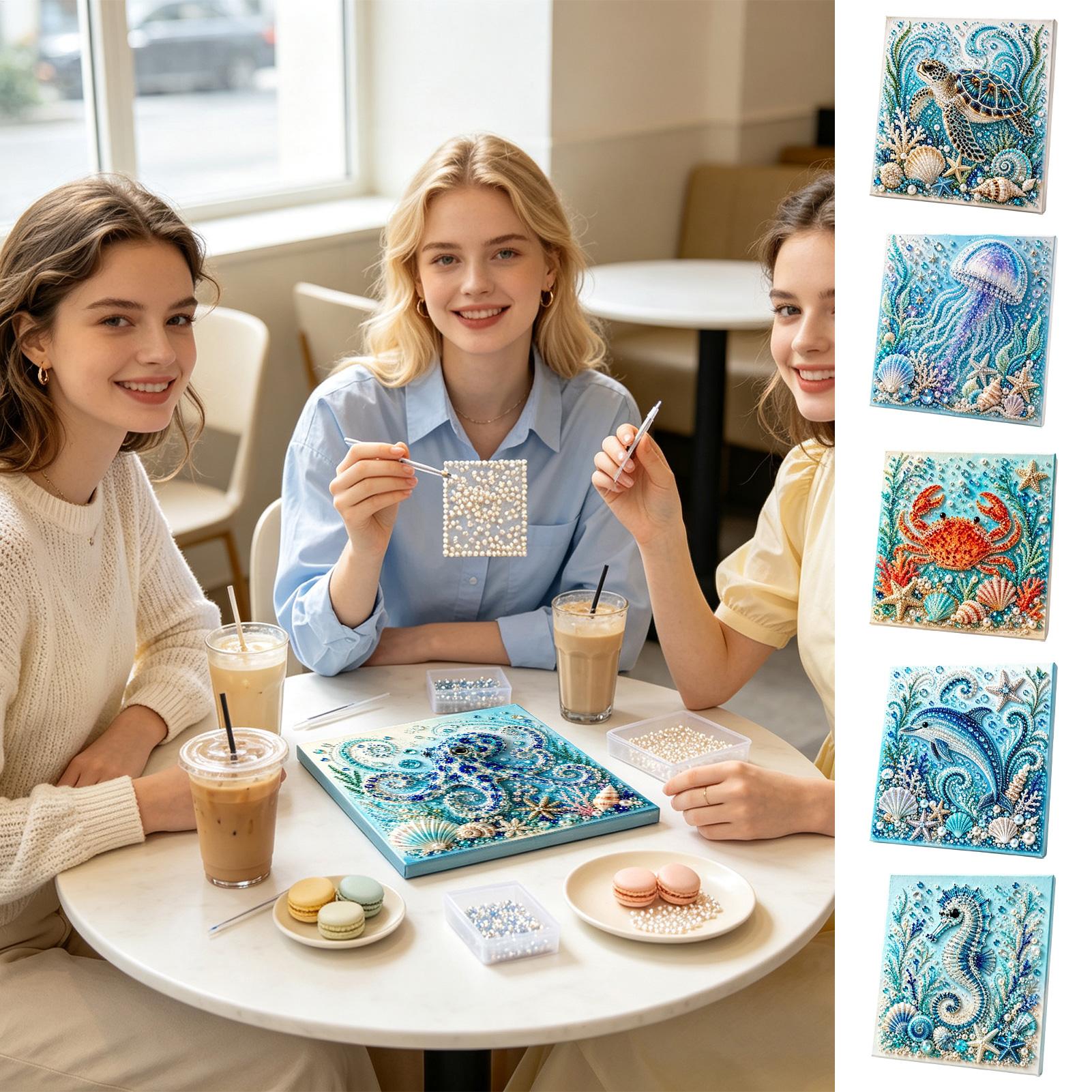 ชุดงานฝีมือไข่มุกธีมมหาสมุทร D - Art Craft Jellyfish บทวิจารณ์และราคา