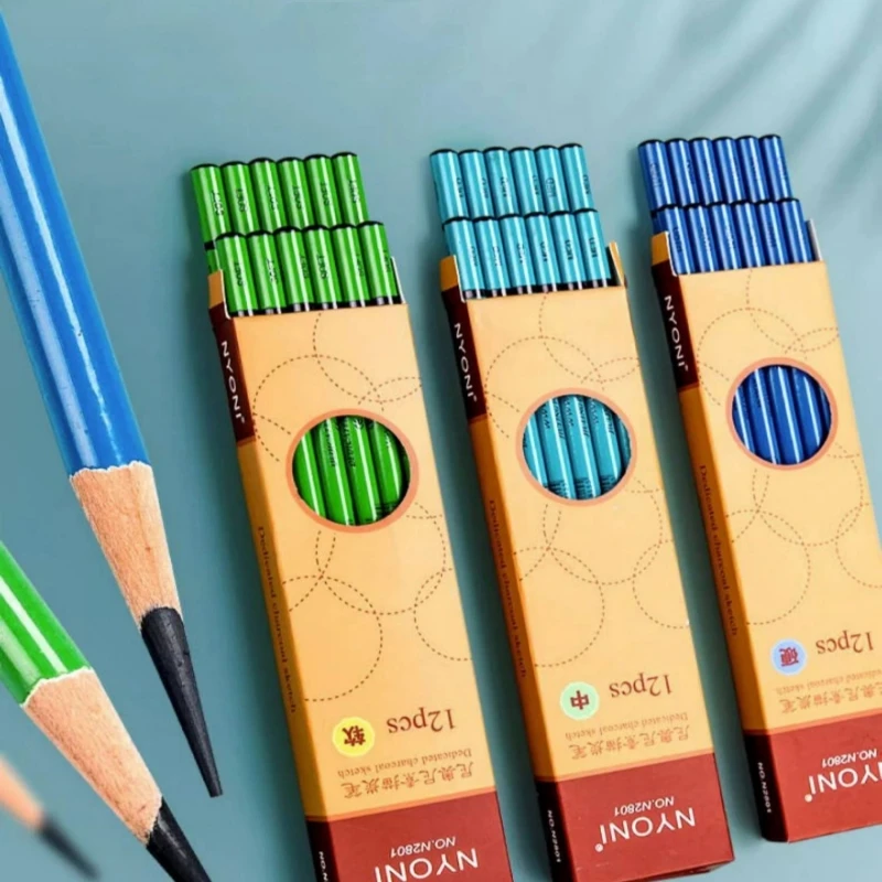 10/12Pcs Professional Sketchin - Sketching Charcoal Set บทวิจารณ์และราคา