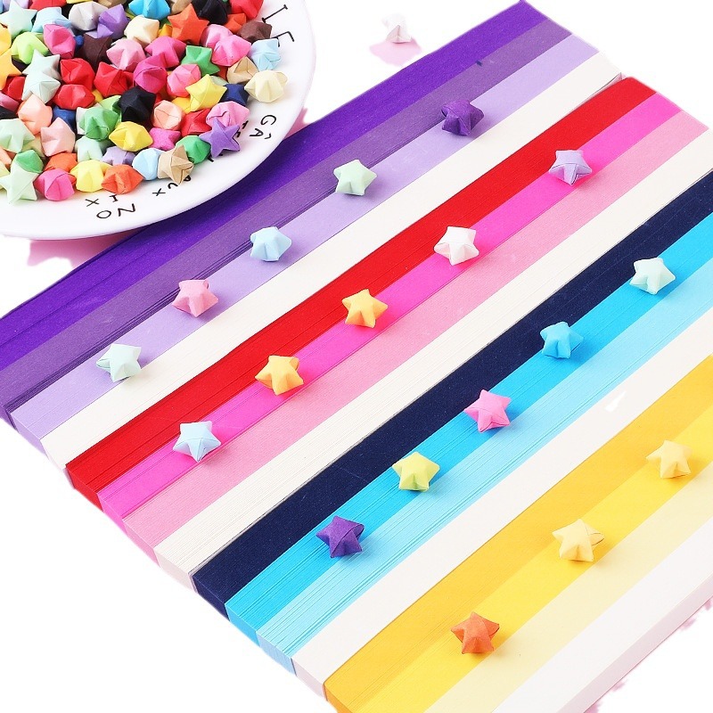 540 แผ่น Star Origami กระดาษ A - Art Craft Birthday Party บทวิจารณ์และราคา