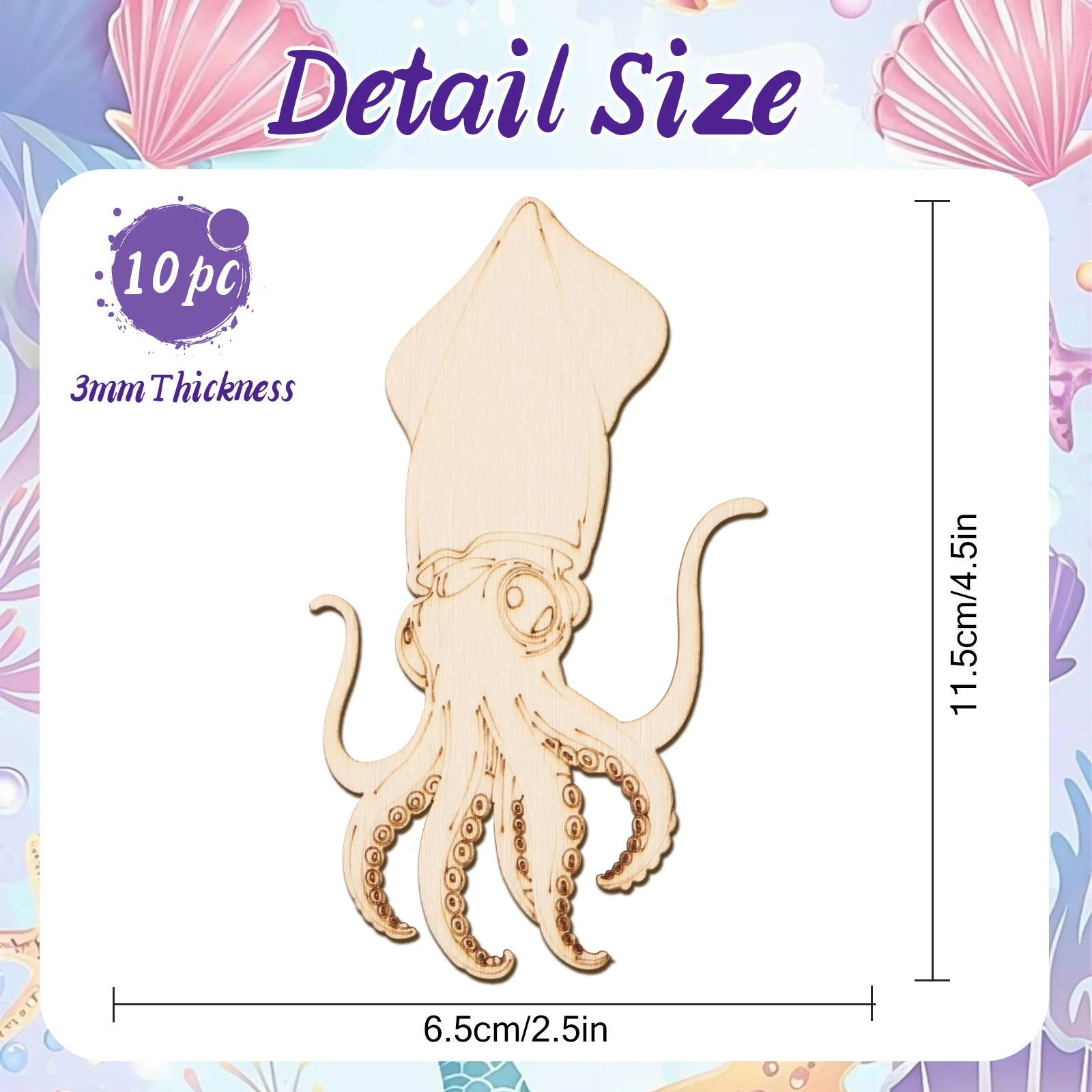 ชุดงานฝีมือไม้รูปปลาหมึกยักษ์  - Art Craft Wood บทวิจารณ์และราคา