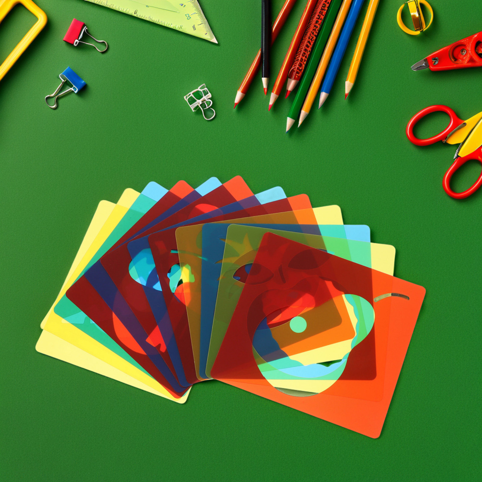 12 ชิ้น แม่แบบวาดภาพพลาสติก ลา - Art Craft Toddlers บทวิจารณ์และราคา