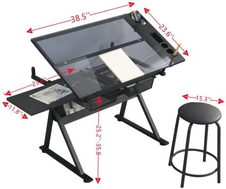 โต๊ะทำงานศิลปะกระจก – โต๊ะเขีย - Art And Craft Studio บทวิจารณ์และราคา