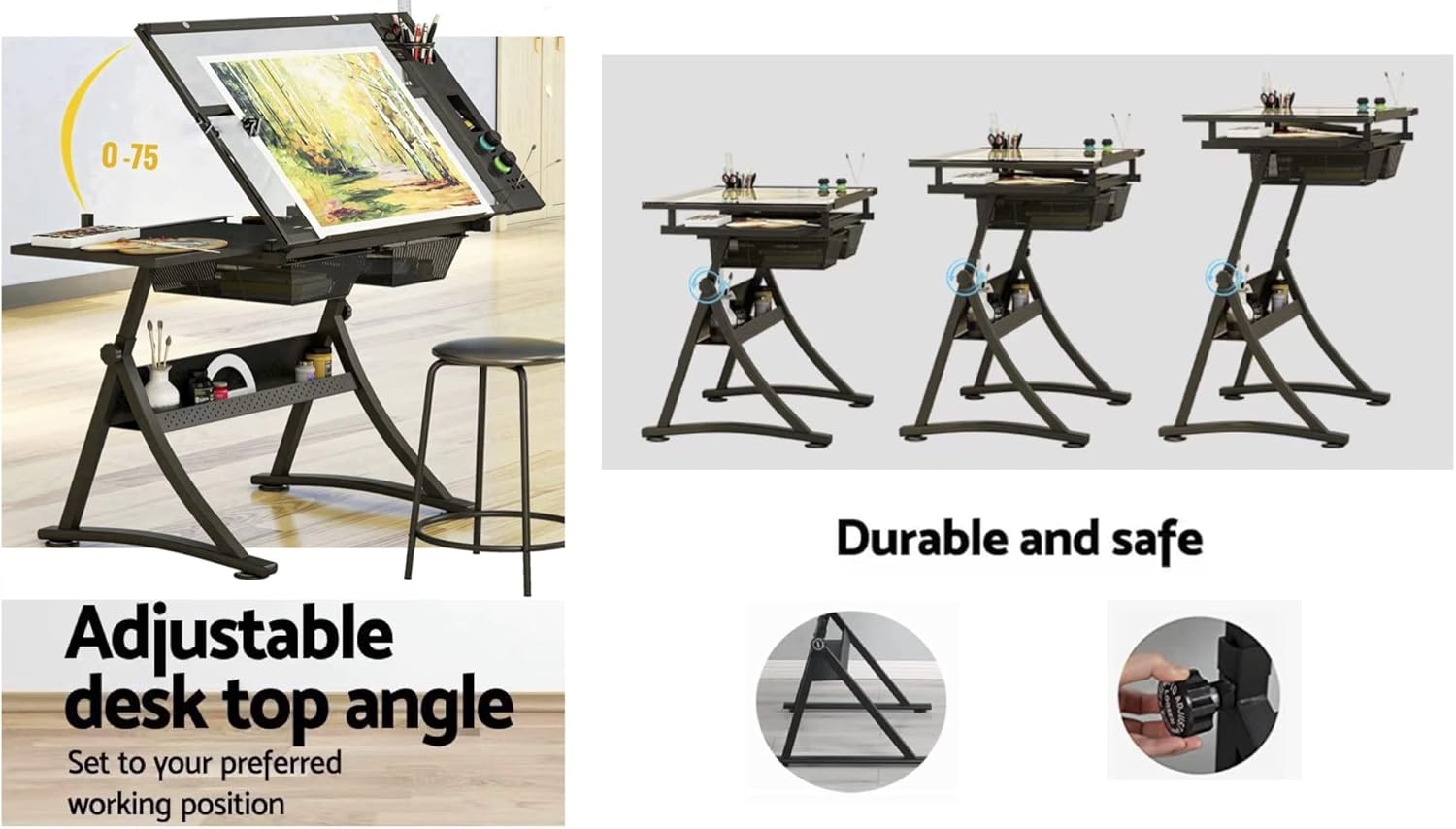 โต๊ะทำงานศิลปะกระจก – โต๊ะเขีย - Art And Craft Studio บทวิจารณ์และราคา