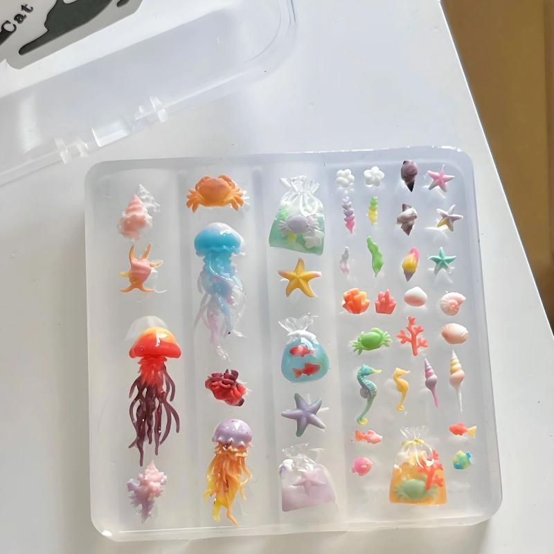 แม่พิมพ์ทำเล็บซิลิโคนใส; แม่พิ - Art Craft Jellyfish บทวิจารณ์และราคา
