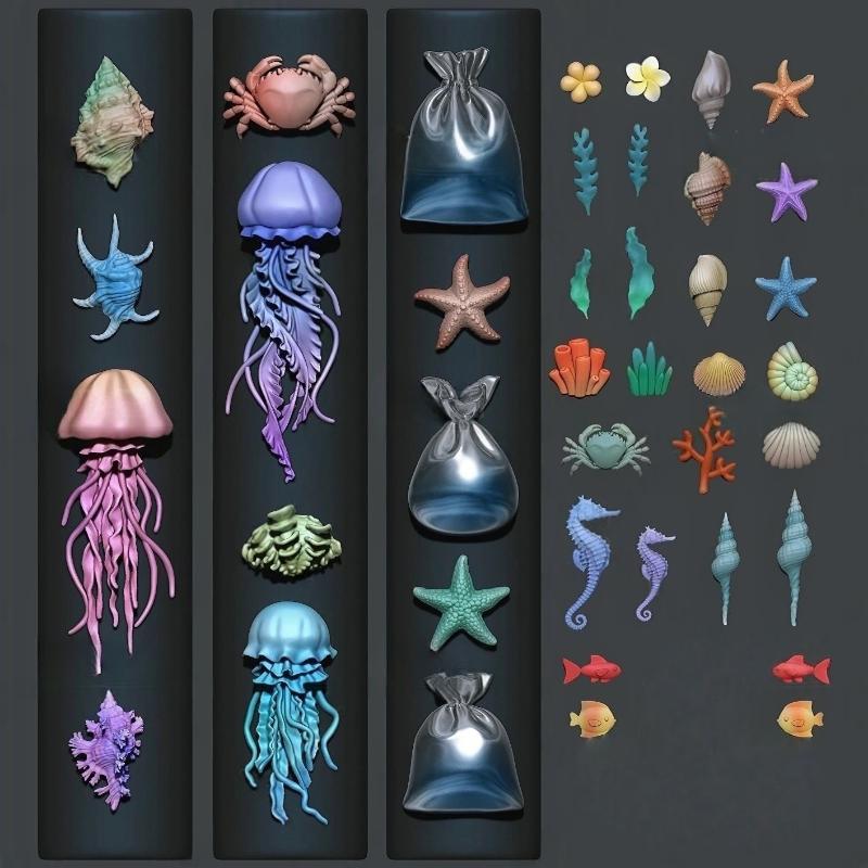 แม่พิมพ์ทำเล็บซิลิโคนใส; แม่พิ - Art Craft Jellyfish บทวิจารณ์และราคา