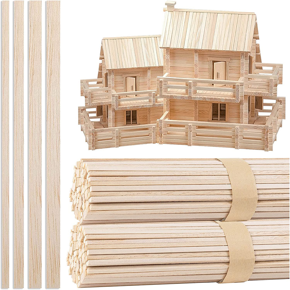 130pcs Balsa ไม้แถบไม้หัตถกรรม - Art Craft Stick บทวิจารณ์และราคา